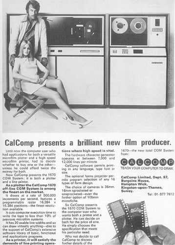 Calcomp ad (1970s)