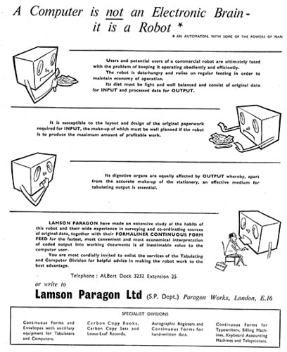 Lamson Paragon Ltd ad (1950s)