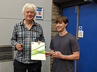 Student winner Jay Richards (Computer Science, University of Kent at Canterbury)