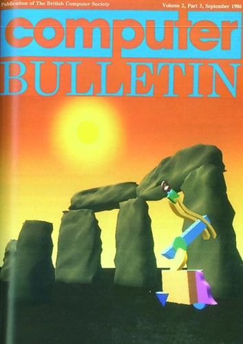 September 1986 Computer Bulletin cover