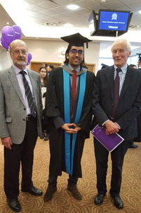 Jack with James Mclean, Branch Chairman and Chris Lawrence, Branch Treasurer