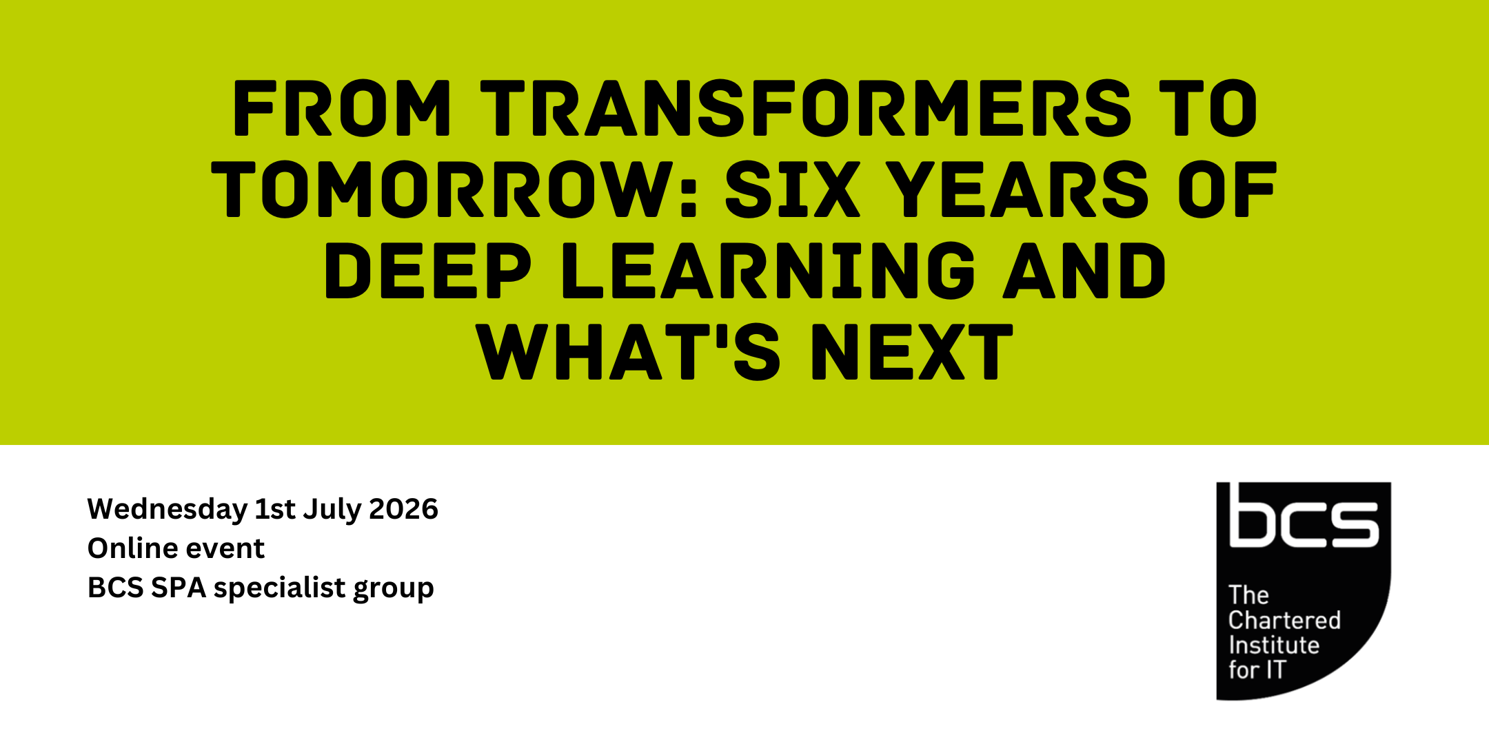 Webinar: From Transformers to Tomorrow: Six Years of Deep Learning and What's Next