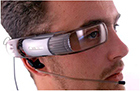 Man wearing Digilens Dataview device