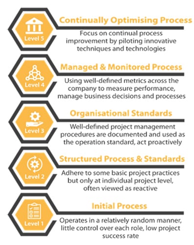 Project management process diagram