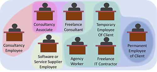 Info graphic showing types of consultancy roles