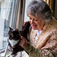 Frances and her new feline friend Molly