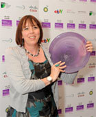 Gillian Arnold receiving her award