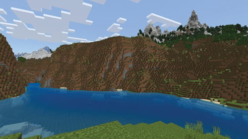 Nice hills and a valley in Minecraft