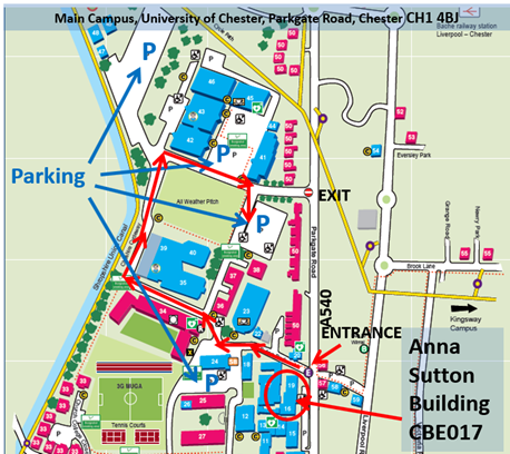 University of Chester Campus map