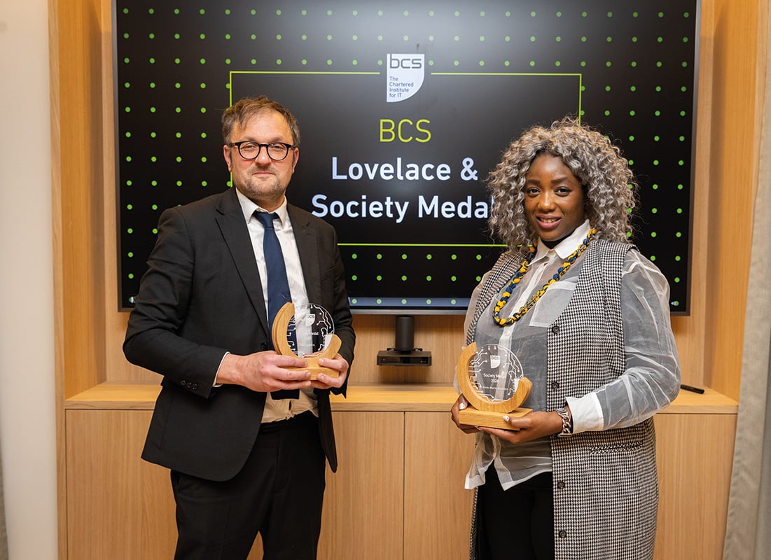 2024 Society Medal recipients: Anne-Marie Imafidon MBE and Karl Flinders