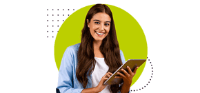 IT professional carrying tablet