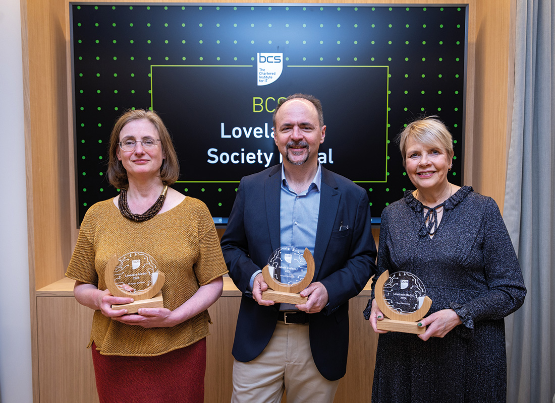 2024 Lovelace Medal recipients: Dr. Sue Sentance, Professor Aggelos Kiayias and Professor Philippa Gardner