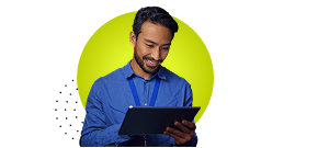 Man On Tablet