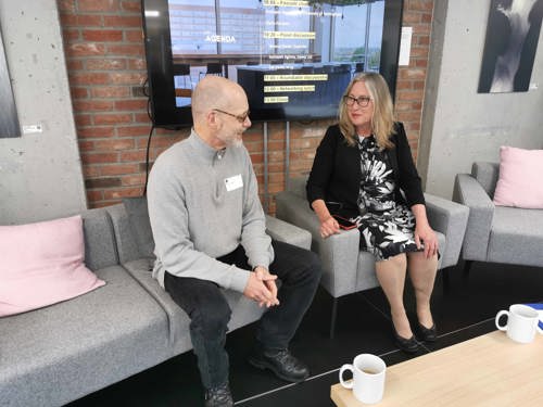 Claire-Penketh-chats-with-Professor-Bernd-Stahl